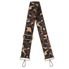 Purse Strap Replacement, Leopard Crossbody Shoulder Strap Brown, Gold Buckle 