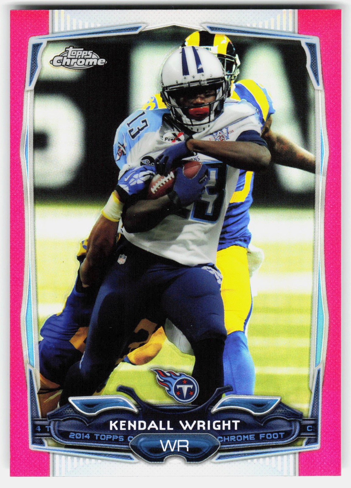 2014 Topps Chrome Pink Refractors Kendall Wright #19 Titans /399