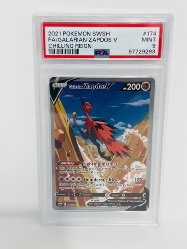 Galarian Zapdos V graded PSA 9 for sale on eBay