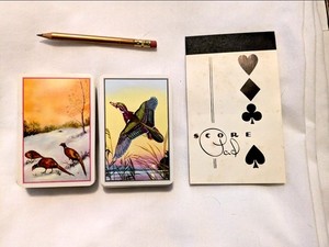 Vtg. Piatnik Vienna-Austria Pheasants & Duck Playing Cards Bridge Set