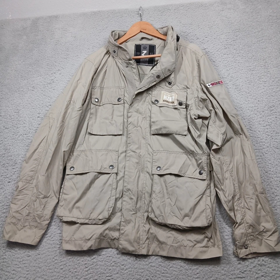 Chaqueta de Campo Ecuestre Horze HZ82 Para Hombre L Bronceado Multi Bolsillo Abrigo de Equitación Foto 2 de 4