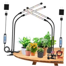Grow Lights for Indoor Plants, 2 Pack 6000K LED White 2-Head White 2 Pack