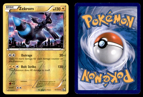 Pokemon Legendary Treasures Zekrom 51/113 Reverse Holo 2013 Holo Rare