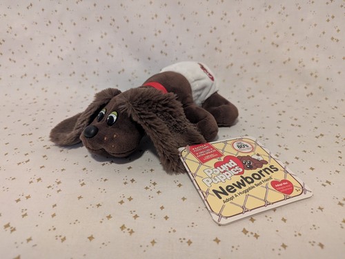 Pound Puppies Puppy Newborn Brown Baby Plush Diaper Classics Hasbro 2022 - Picture 1 of 6