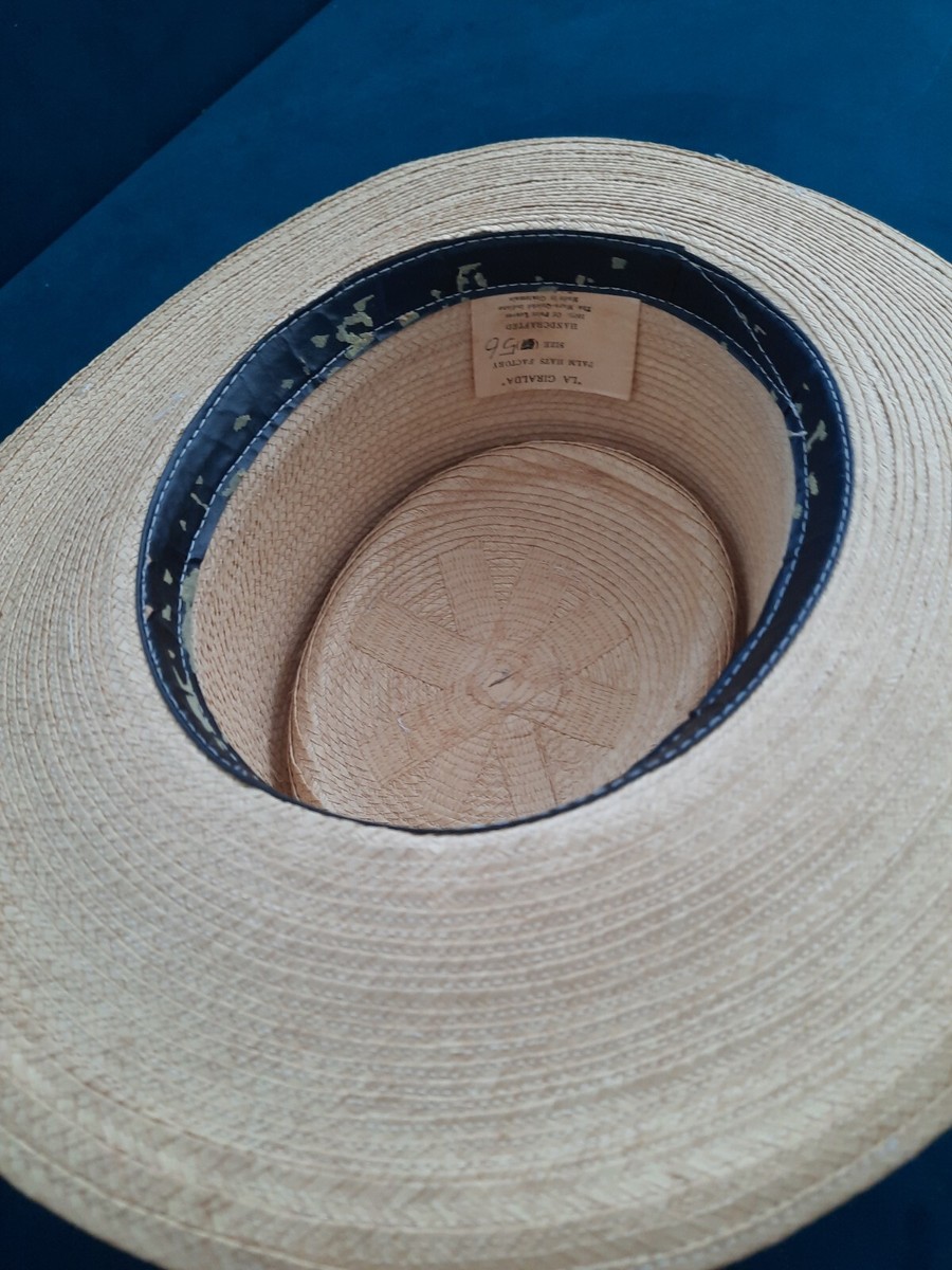 La Giralda Palm Hats Factory Boater Hat Black Band La Giralda Palm Straw Boater Hat Panama Jack Hat Men Women  main image 3