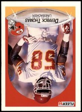Derrick Thomas #209b 1990 Fleer Right edge of A in AFC logo aligned with blue