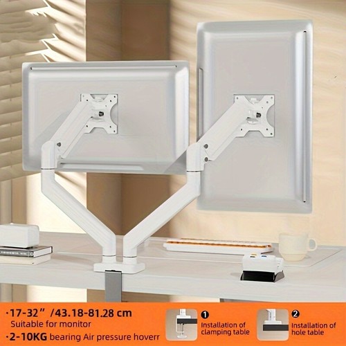 Monitor Arm Mount Dual Single Gas Desk Stand Computer HD LCD TV Screen - Afbeelding 2 van 9