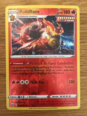 Roitiflam 025/163 – Coffret Myboost X Pokémon Épée & Bouclier, 10 Cartes Françaises, Holo Ou Reverse Aléatoire