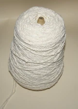 15oz. Cone, Heirloom, 3/3, Ivory, Slub, Cotton Blend, Hand/Machine Knitting Yarn