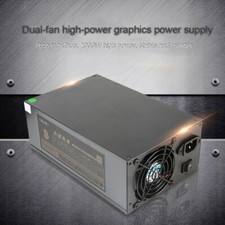 2000W ETH Miner Power Supply Dual-Fan PSU Power Supply 8 Graphics Card Power