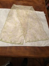 Ladies 52 X 12 Sheer Purple Green Floral Scarf Wrap