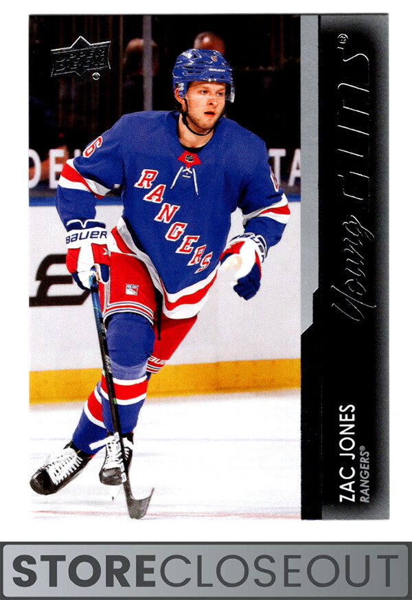 2021-22 Upper Deck #231 Zac Jones Rookie Young Guns RC New York Rangers