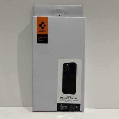 Spigen Ultra Hybrid Matte iPhone 13 Pro Max Case, Frost Black, NEW