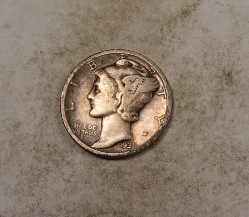 1931-S Mercury Dime * Fine Toned * Better Date * XD731