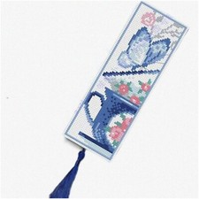 BlossomCraft Floral Delight Cross Stitch Bookmarks - Double-Sided Kit with 18ct