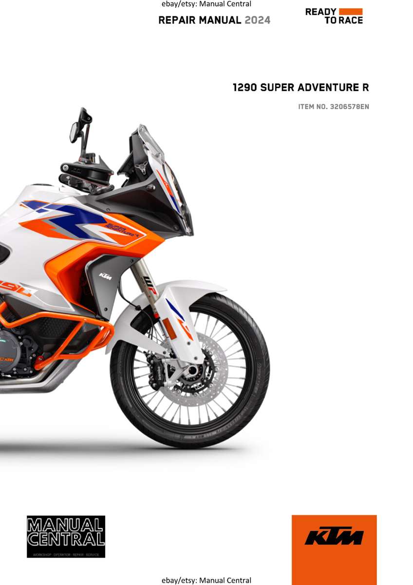 KTM 2024 1290 SUPER ADVENTURE R WORKSHOP SERVICE REPAIR MANUAL