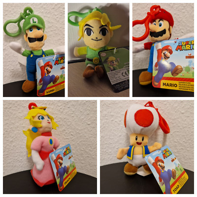 Super Mario Nintendo Plüsch Schlüsselanhänger Mario Luigi Peach Toad Link