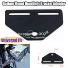 Black Bottom Mount Headlight Bracket Adapter For Harley Cruisers Chopper Touring