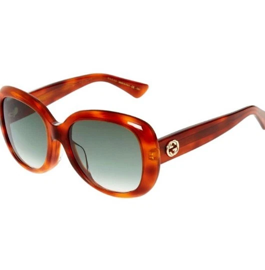 Lunettes de soleil Gucci authentiques rares marron surdimensionnées GG140SA Pas de sac ceinture chapeau haut