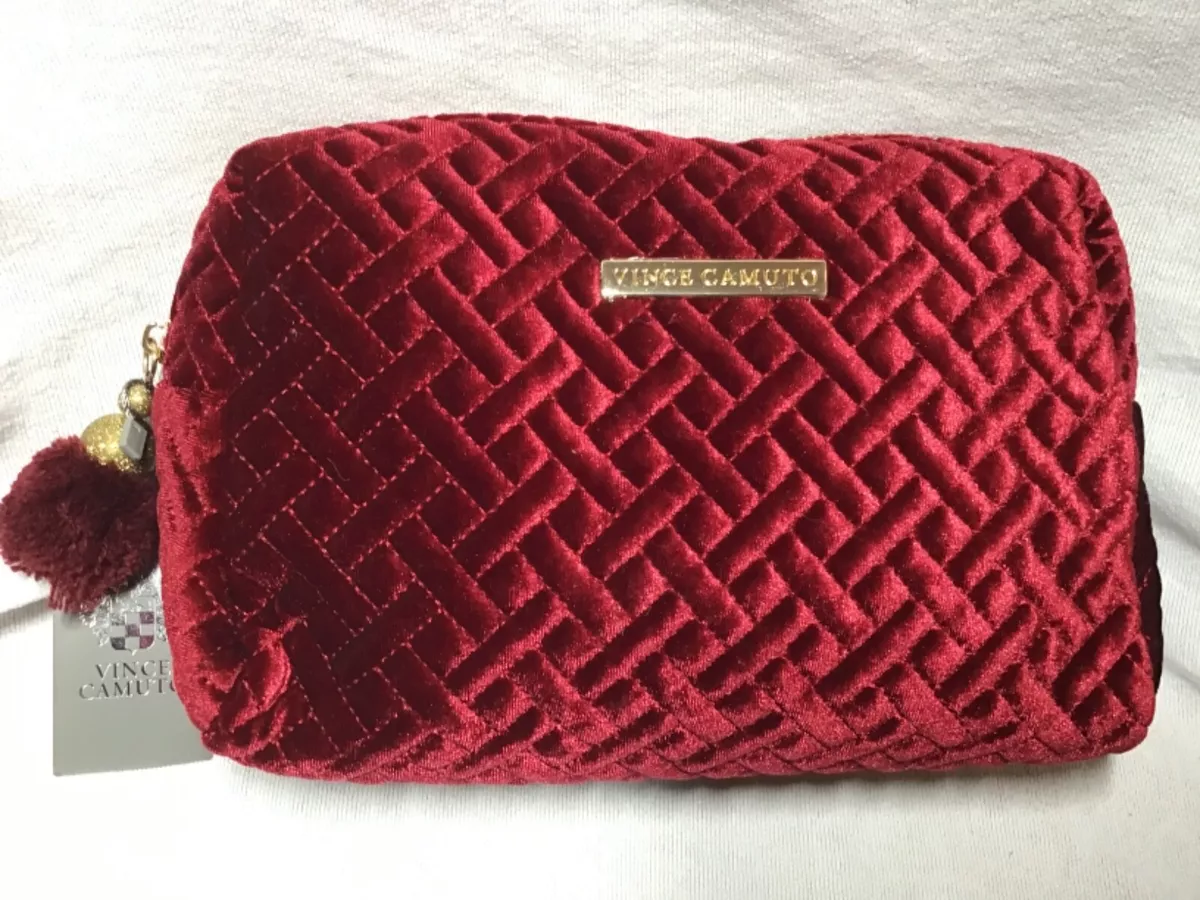 VINCE CAMUTO COSMETIC BAG RED VELVET RETAIL-39 NWT | eBay