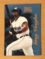 1996 SELECT CERTIFIED BASEBALL CERTIFIED BLUE GREG VAUGHN MILWAUKEE BREWERS