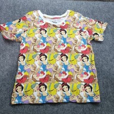 Disney Snow White All Over Print Size Large US T-Shirt Graphic 7 Dwarfs