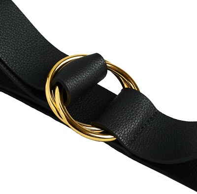 B-Low the Belt Camille Black Vegan Leather Wide Belt Size Large / XL womens B-Low the Belt Camille Black Vegan Leather Wide Belt Size  main image 4