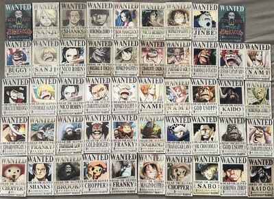 One Piece Magnet-Set   Wanted Poster   49 Stück   Komplett   Neuwertig