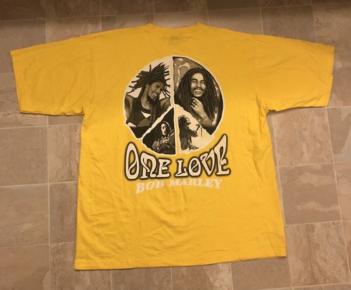 Bob Marley ONE LOVE Rasta Jamaica Reggae Music Rap Style Graphic T Shirt XXL - Picture 7 of 8