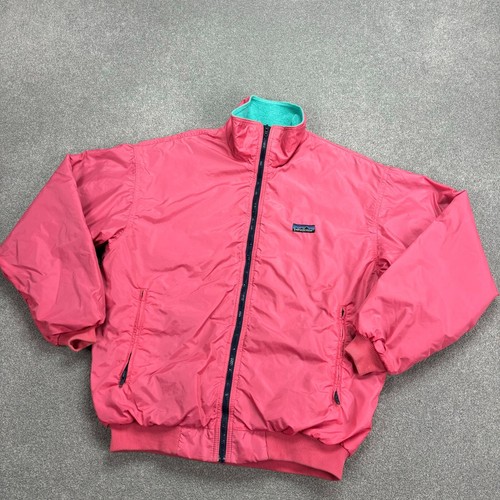 VINTAGE Patagonia Jacket Womens Large Pink USA Made Bomber Fleece Lined Lady - Picture 2 of 10