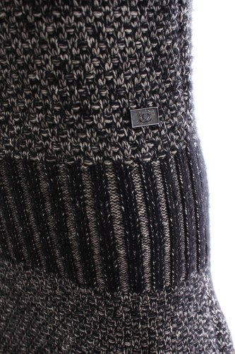 CHANEL Fall 2011 Verziert Kaschmir, Wolle Und -seidenmischung Strickkleid/Black - Bild 5 von 5