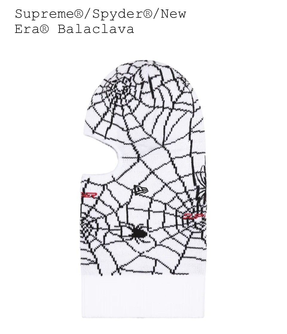 帽子 Supreme Spyder New Era Balaclava Spyder x Supreme New Era Balaclava 'White' New One Size (READY TO