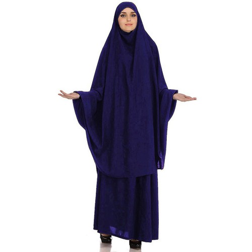 Muslim Women Overhead Khimar Burka Skirt Sets Prayer Islamic Kaftan Long Robes - Picture 10 of 31