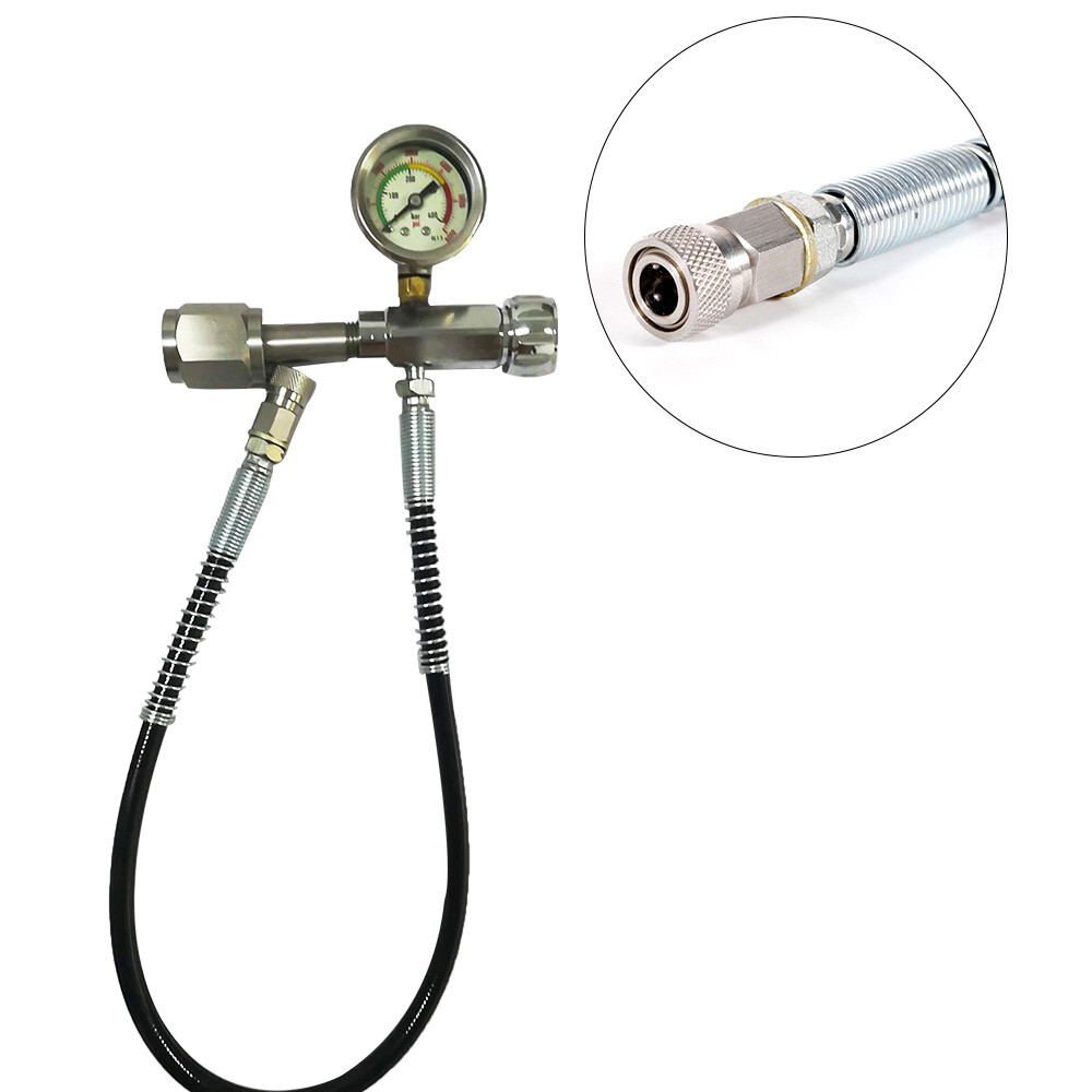 Adaptateur de charge de grande bouteille pour plongée sous-marine, Station de remplissage HP, connecteur DIN300 (5/8BSP) avec tuyau et jauge 400Bar 18 Adaptateur de charge de grande bouteille pour plongée sous-marine, Station de remplissage HP, connecteur DIN300 (5/8BSP) avec tuyau et jauge 400Bar 18