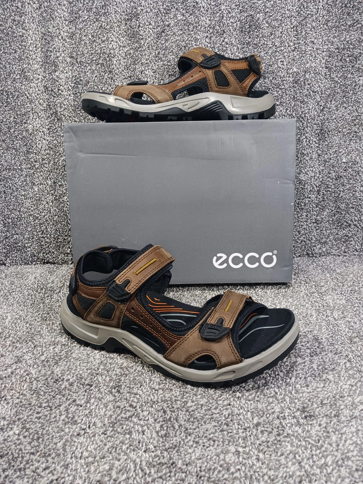 Nuove scarpe sandali da trekking espresso neri ECCO Offroad Yucatan da uomo EU 43 US 9 9 5