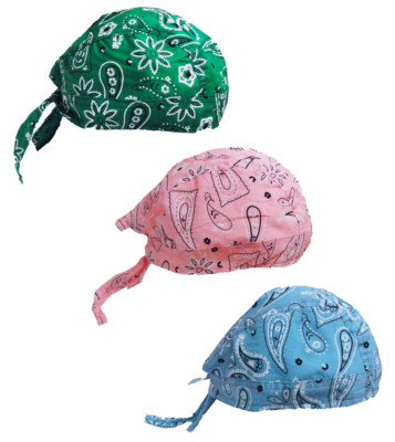 3pc Set Durag Skull Cap Head Wrap Biker Motorcycle Du Do Paisley Bandana Doo Rag