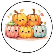 ADORABLE PUMPKINS HALLOWEEN FALL ENVELOPE SEALS LABELS STICKERS PARTY FAVORS