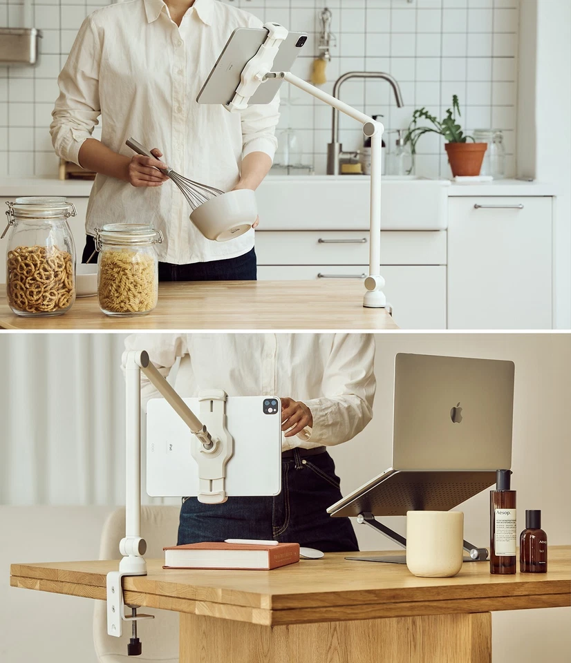 Phone Tablet Holder Clamp Desk Mount for IPhone IPad Adjustable 360 Rotation - Image 4 of 4