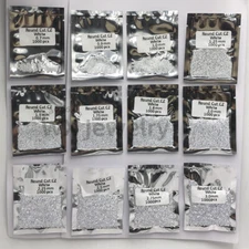 1000pcs 0.7~20mm Loose White Round Cut Cubic Zirconia CZ Stone AAAAA Gemstone