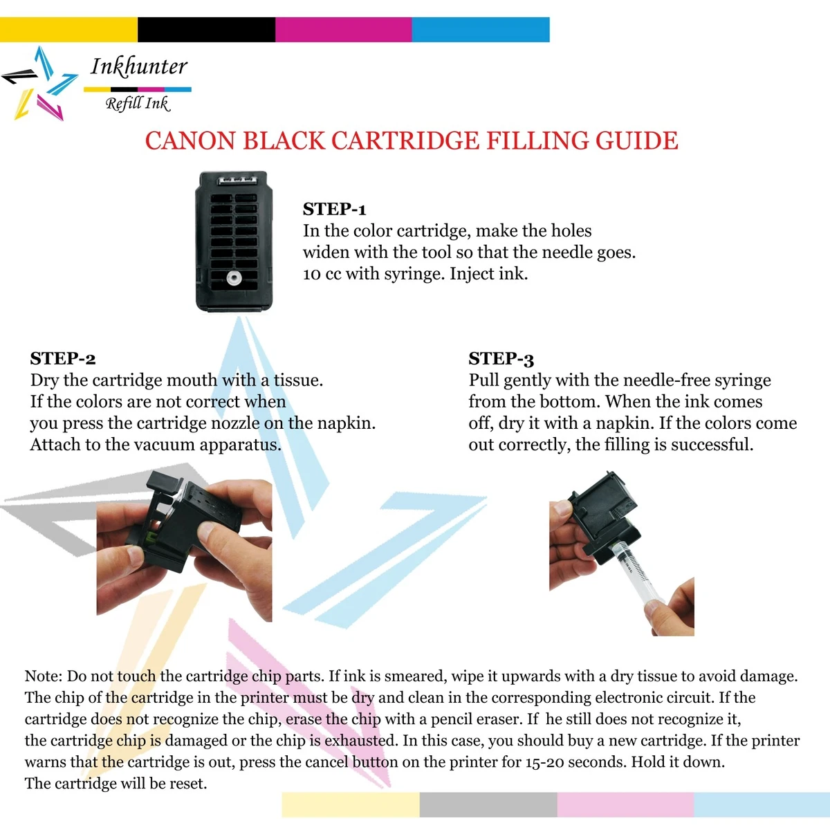 100550ml ink Cartridge Refill Kit for Canon Pixma TS3440 TS3450 TS3451