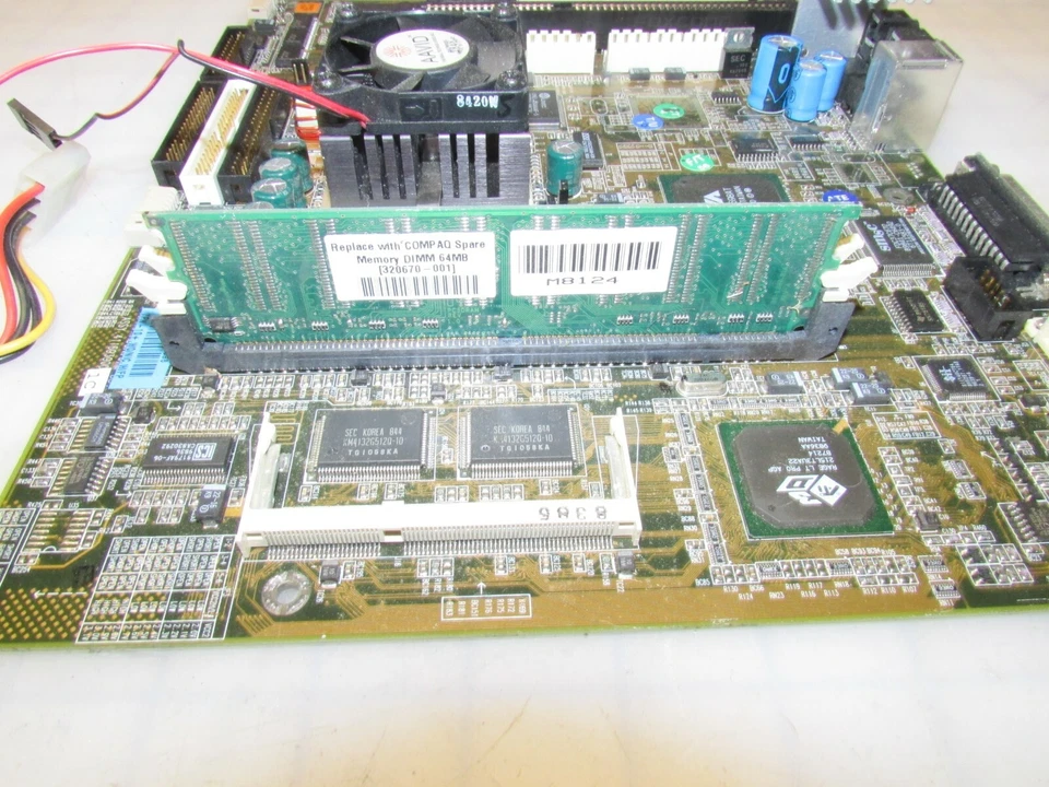 Compaq 480075-001 352728-001 Motherboard (VIA)  + AMD-K6-2 CPU + 192MB RAM - Image 3 of 3