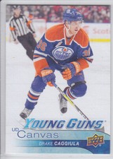 2016-17 UD SERIES CANVAS DRAKE CAGGIULA RC YOUNG GUNS ROOKIE Upper Deck Oilers