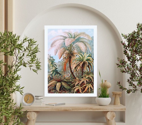 Tile Mural/Mosaic Ceramic Panel of Ferns-Filicinae Ernst Haeckel Botanical Print - Picture 3 of 4