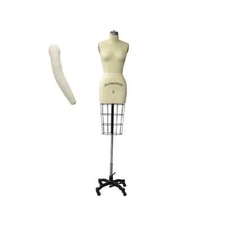 Pro Half Body Female Dress Form Mannequin with Arm and Padding Kit