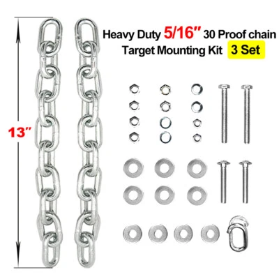 Highwild Target Mounting Kit AR500 Gong Targets Hanging Chain (3 Set)
