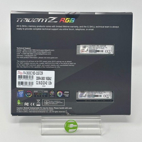 G.Skill TridentZ RGB Series 32GB (2x16GB) RAM DDR4 3600MHz F4-3600C18D-32GTZR - Afbeelding 6 van 6
