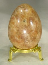 BUTW Pierre de soleil naturelle Inde 73 mm x 54 mm pierre précieuse de guérison oeuf lapidaire 7082E