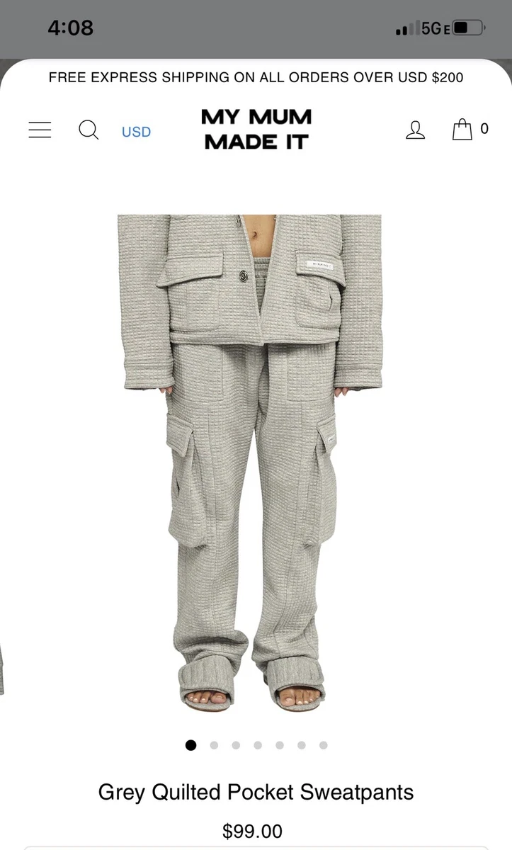 My mum made it quilted sweatpants sale