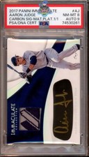 2017 Aaron Judge PSA 8 9 Immaculate Carbon Mat Platinum Auto #EBMSAJ 1/1