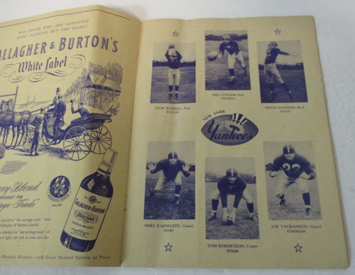 1946 NEW YORK YANKEES vs BROOKLYN DODGERS Football Program, Yankee Stadium, AAFC - Picture 3 of 7